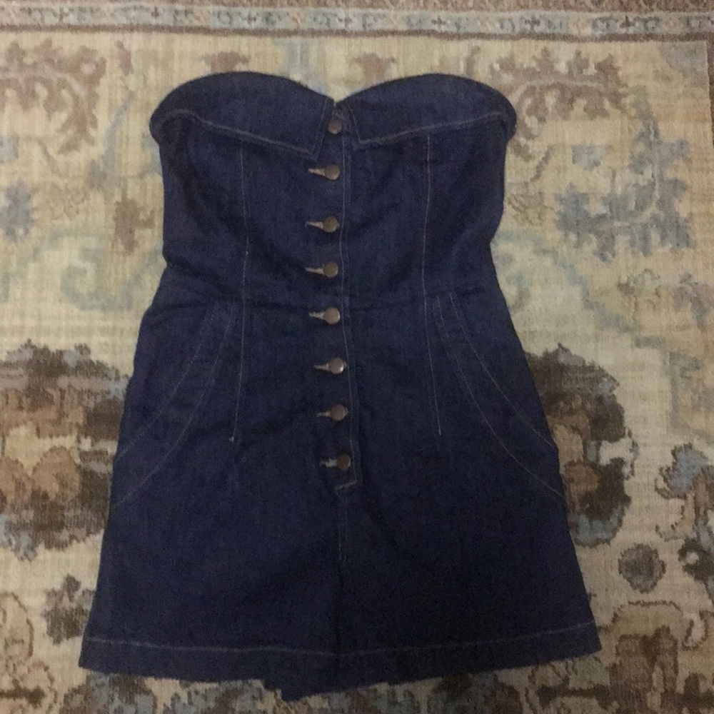 Rapscallion Denim Romper Jumpsuit Size 6/8